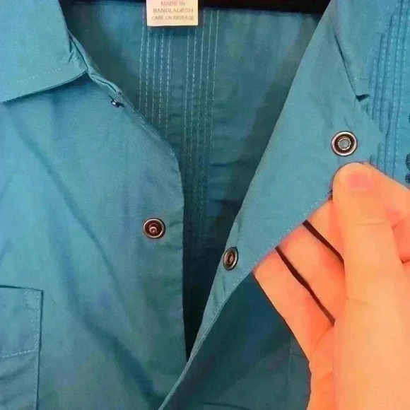 Blue Button Down - Picture 4 of 7